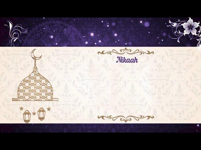 NIkah Invitation Video | Free Islamic Wedding Invitation video 81 | Free & Blank