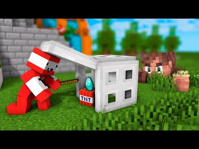 СУПЕР ТНТ И ШКОЛА ДЛЯ ЖИТЕЛЕЙ - 100% ТРОЛЛИНГ ЛОВУШКА MINECRAFT ВЫЖИВАНИЕ С ДРУГОМ