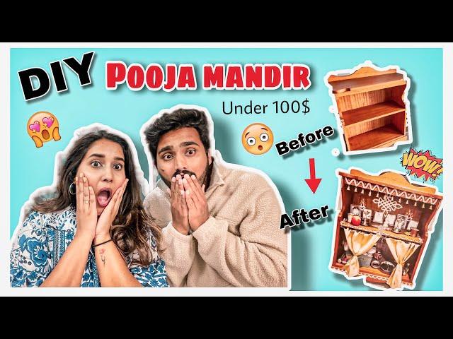 DIY POOJA MANDIR from BOOKSHELF  | UNDER 100$ | FUNNY VLOG  | PART 2 | NACH 