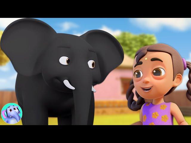 एक मोटा हाथी गाँव को चला, Ek Mota Hathi + Best Hindi Rhymes by Nimboo Kids