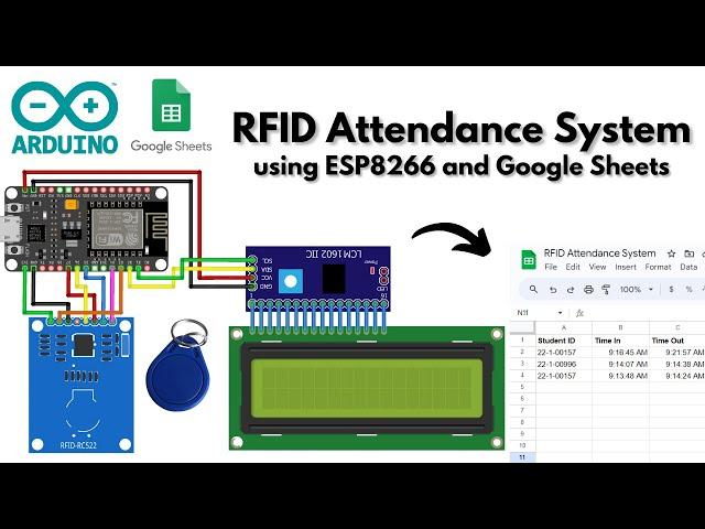 RFID Attendance System using ESP8266 and Google Sheets (Bisaya)