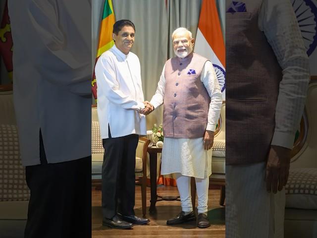 Sri Lankan Leader of Opposition meets PM Modi in Colombo