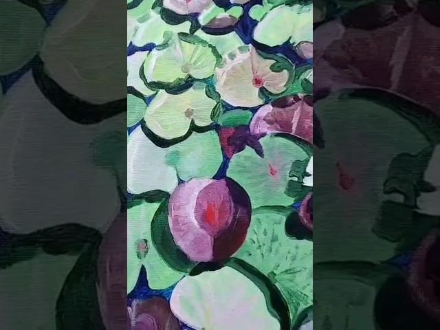  want to know how I painted this? #acrylicpainting #paintingshorts #impressionism