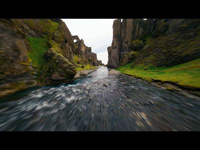 FPV Drone Flight through Beautiful Iceland Canyon