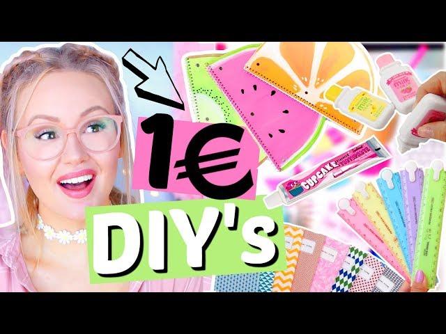 UNTER 1€ DIY's & HACKS für die Schule, Uni, Schreibtisch | ViktoriaSarina