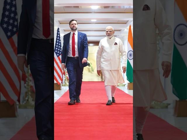 PM Modi and US Vice President J.D. Vance hold talks at 7, LKM | #shorts