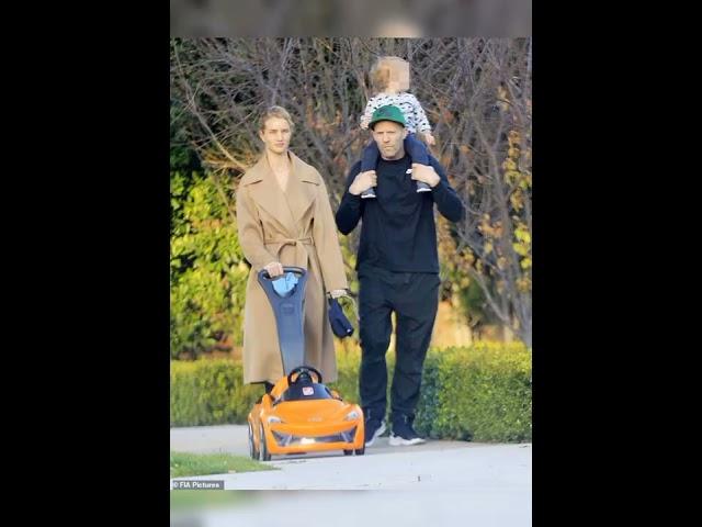 Jason Statham with his family