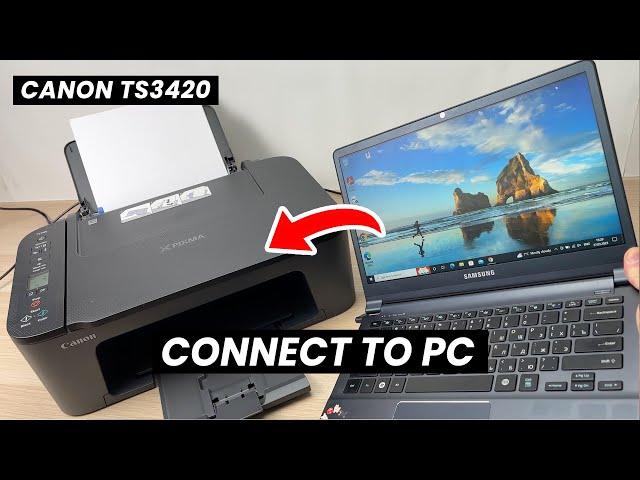 Canon Pixma TS3420 Printer: How to Connect to PC Computer (Wi-Fi Setup)