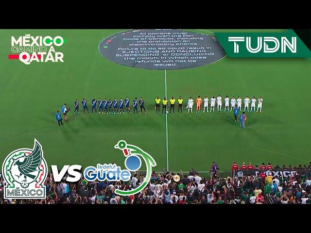 ¡Con sentimiento! Se escuchan los himnos de los equipos I México 0-0 Guatemala | Amistoso | 2022