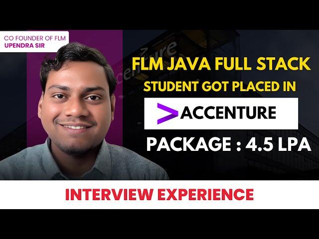 FLM Java Full Stack Student's Success Story| Placed in Accenture with a Package of 4 5 LPA