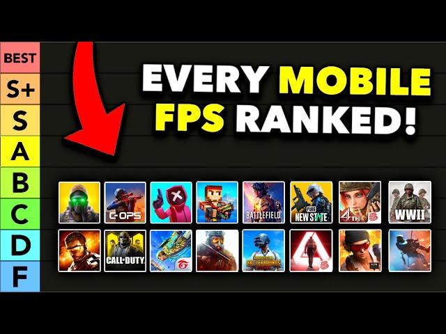 EVERY MOBILE FPS GAME RANKED FROM WORST TO BEST! (iOS/Android Tier List)