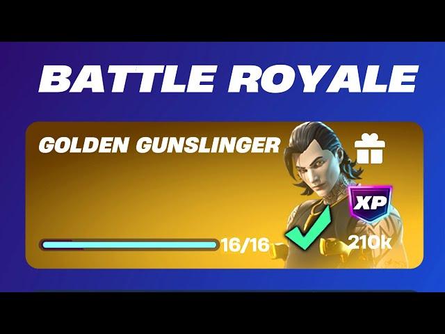 How to COMPLETE ALL Golden Gunslinger Outlaw Midas XP Quests (FREE LEVEL UP) in Fortnite Chapter 6