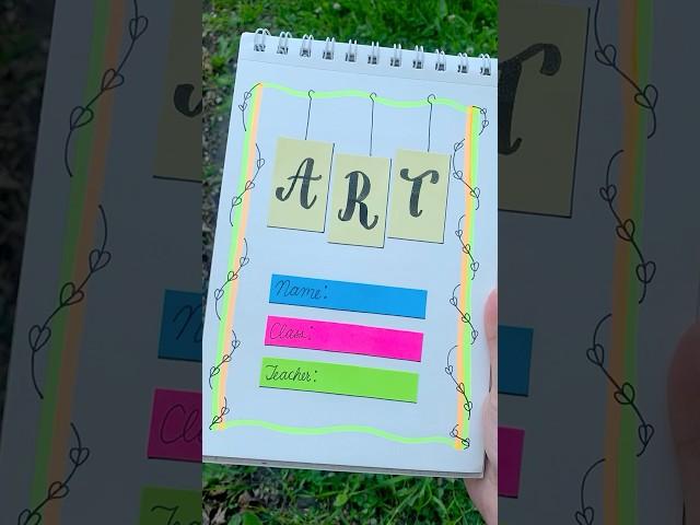 Aesthetic Front Page Design Idea | #art #aesthetic #beautiful #satisfying #shorts