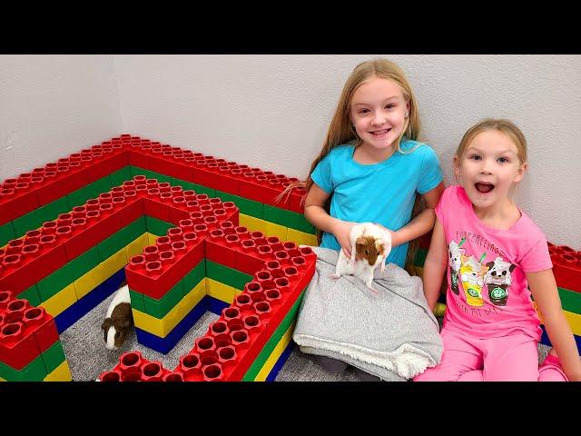 Building a Giant Lego Fort Maze & Playpen for My Guinea Pigs!!!