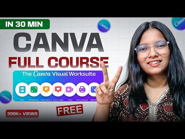 Learn Canva in just 30 mins  | Canva Tutorial For Beginners in Hindi