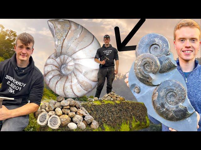 Fossil Hunters Examine SOLID Limestone Nodule! Cracking Jurassic Rocks for Ammonites | Fossil Hunter