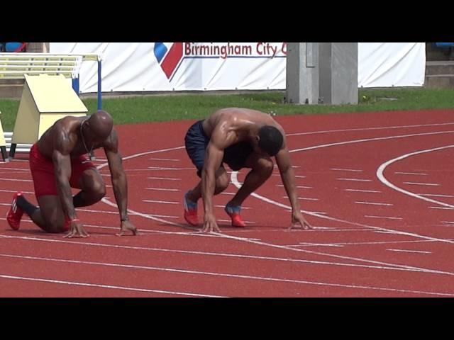 USA Olympic sprinters Tyson Gay and Trell Kimmons training at Alexander Stadium, Birmingham