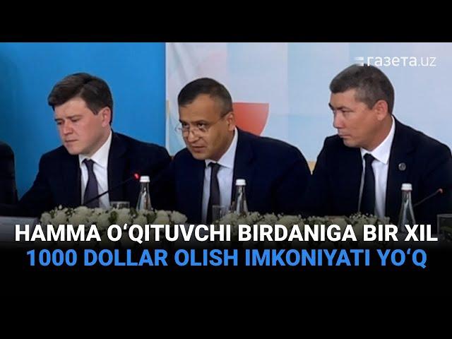 O'qituvchilar oyligi qachon $1000 bo'ladi? Maktab ta'limi vaziri javobi