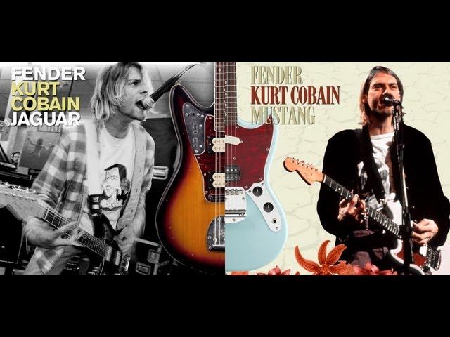 Fender Kurt Cobain Mustang guitar vs. Kurt Cobain Jaguar guitar