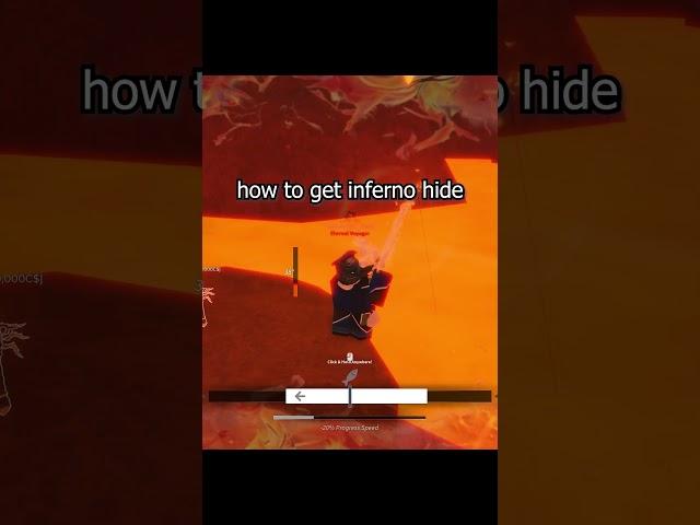 how to get inferno hide  #roblox #fisch