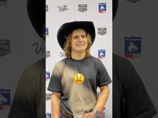 Kennadee Riggs asked Rocker to give emoji reactions to Round 2 #weareprorodeo #wranglernfr