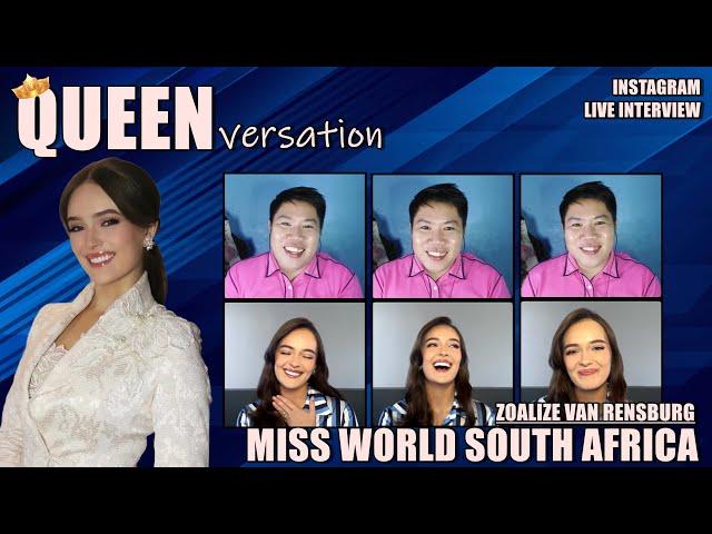 QUEENversation with Miss World South Africa, Zoalize van Rensburg