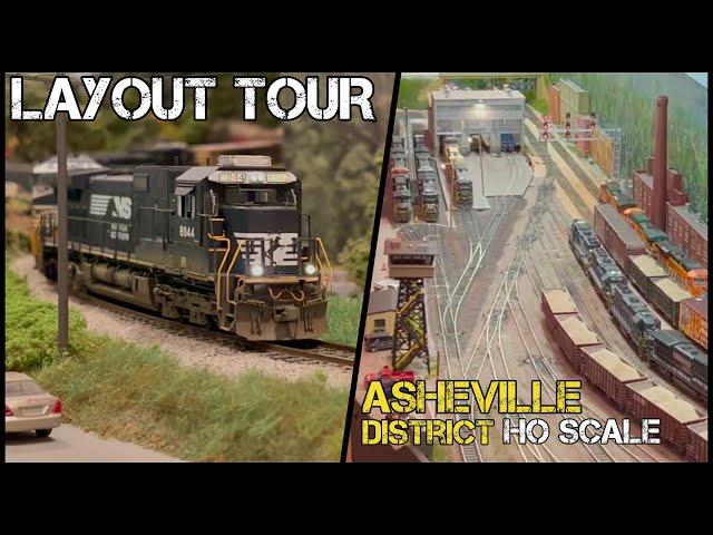 Layout Tour - Modern NS Asheville District in HO Scale 2025