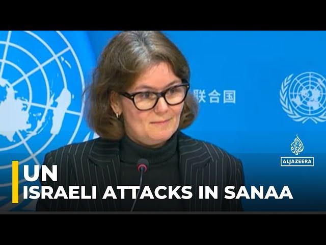 UN addresses the media in the wake of Israeli attacks in Sanaa and ports along Yemen's west coast