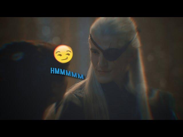 Aemond Targaryen saying "hmm" for 19 seconds straight