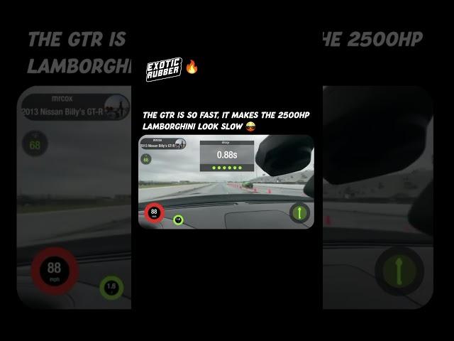 The GTR is so Fast, It makes the Lamborghini Look Slow