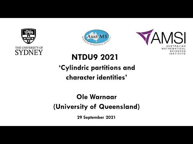 Ole Warnaar: Cylindric partitions and character identities