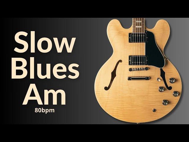 Sad Slow Blues Guitar Backing Track in Am | Relaxing & Smooth Jam Session