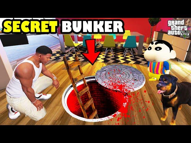 Franklin Opened A Secret Bunker Inside His House In GTA 5 | SHINCHAN and CHOP