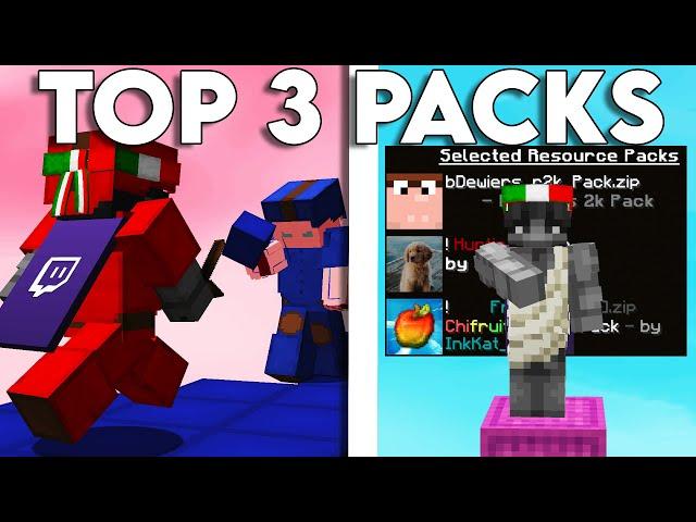 Top 3 Best Minecraft Texture Packs For PVP, FPS BOOST And Bedwars!