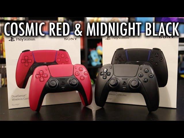 PS5 DualSense Controllers Unboxed: Cosmic Red & Midnight Black (New Colors)