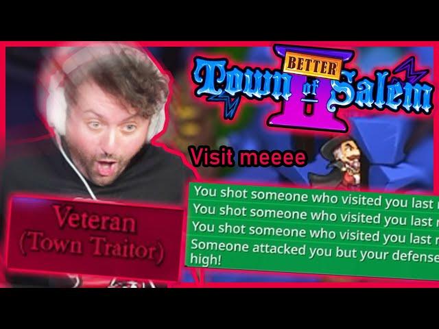 The RED VETERAN slaughters the whole town! | Town of Salem 2 BetterTOS2 Mod w/ Friends