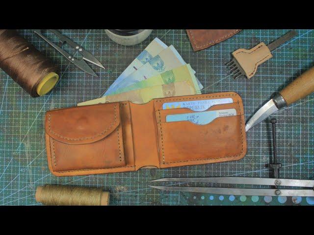 Leather Craft #6 How To Make Bifold Leather Wallet with Coin Pocket | Dompet Kulit | #LeatherCraft