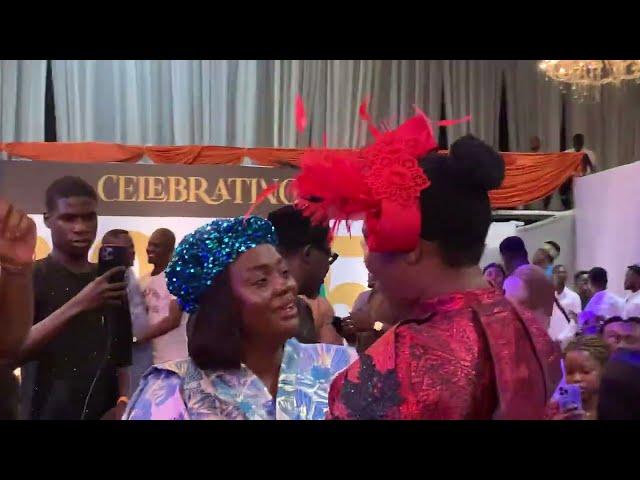 SEE HOW ADEYINKA ALASEYORI WELCOMES BUKOLA BEKES AT BIG B 50TH BIRTHDAY