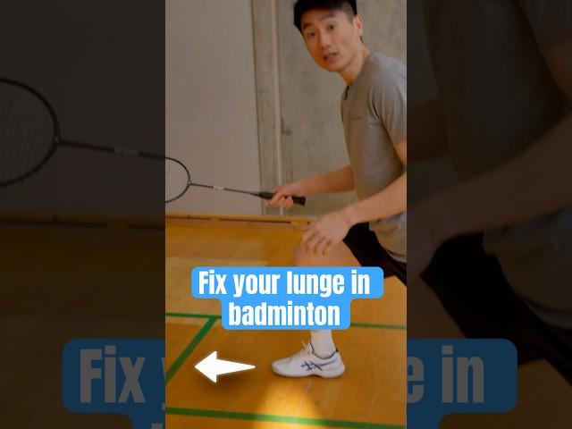When you struggle in your footwork in the deep corners #badminton #basicfeather #badmintontraining