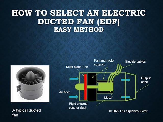 HOW TO SELECT AN ELECTRIC DUCTED FAN (EDF): Easy Method