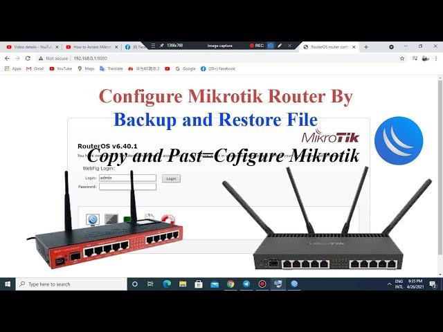 DHCP Configure Mikrotik Router By Backup and Restore File Work 100%