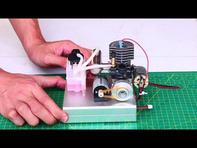 Mini Nitro Engine Test with Generator