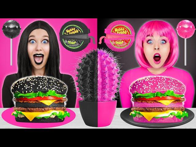 Black vs Pink Food Challenge | Tasty Kitchen Hacks by Multi DO Food Challenge