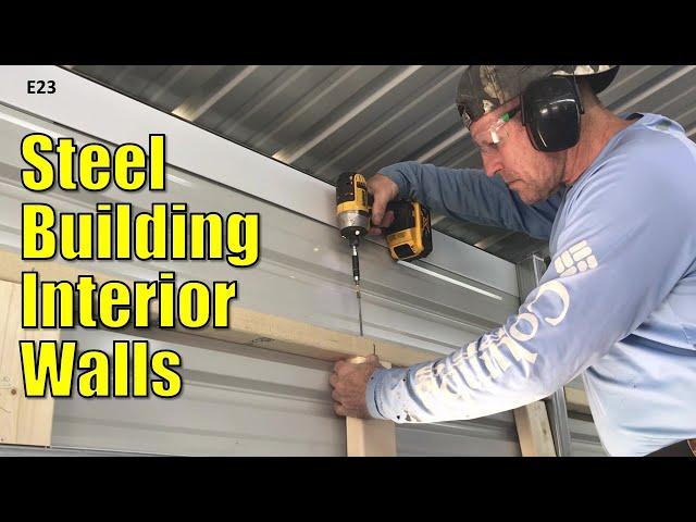 How to Frame Metal Garage with Wood 2x4s | DIY Metal Building Framing