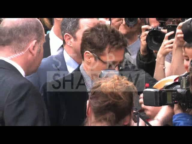 Robert Downey Jr red carpet at Iron Man 3 premiere in Paris