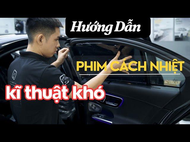 Hướng dẫn vào film  sườn không cần tháo tapi  (How to tint car glass without removing the door tapi)