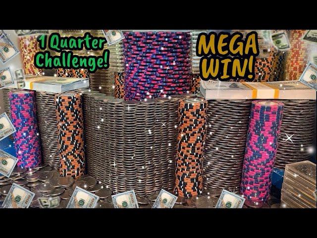 1 QUARTER CHALLENGE, $1,000,000.00 BUY IN, HIGH RISK COIN PUSHER! (MEGA JACKPOT)