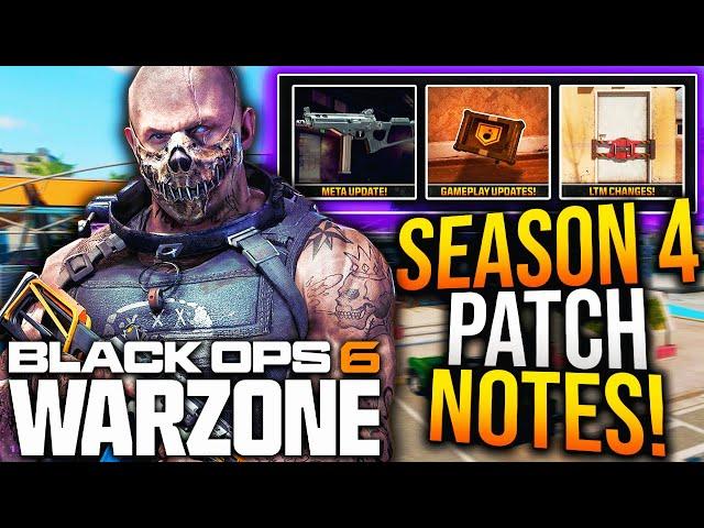 WARZONE: Full SEASON 4 UPDATE PATCH NOTES! New META UPDATE, Gameplay Changes, & More! (1.74 Update)