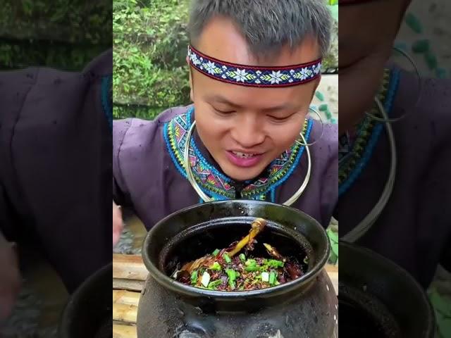 Amazing Man Cooking Yummy Food In Natural Village