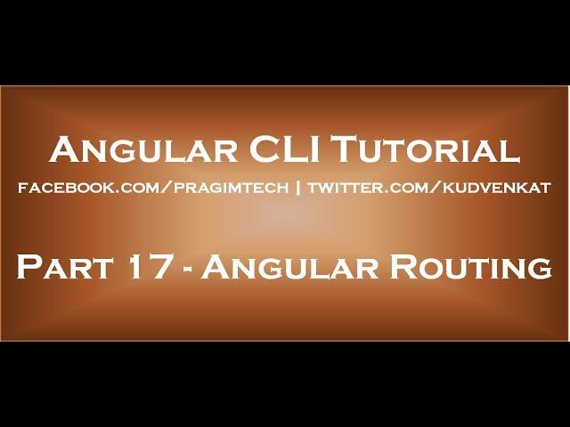 Angular Routing